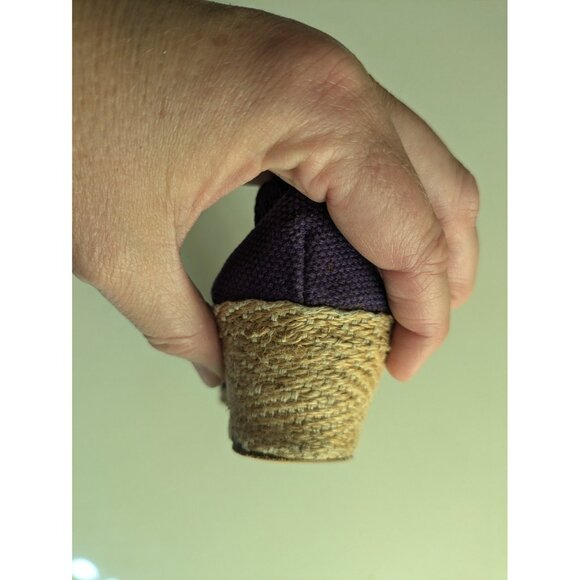 Vintage Andre Assous Purple Espadrilles Women's Sz 6, 6.5 Canvas Rope Heel Spain - Picture 11 of 16